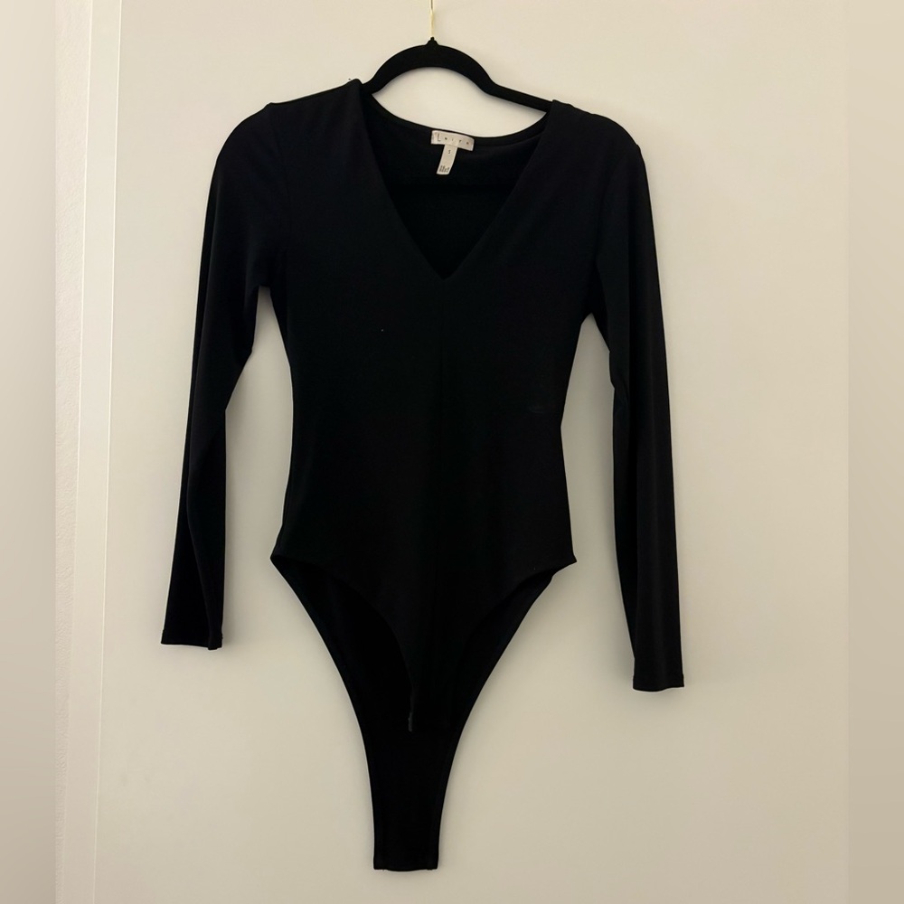 Long sleeve v-neck bodysuit
